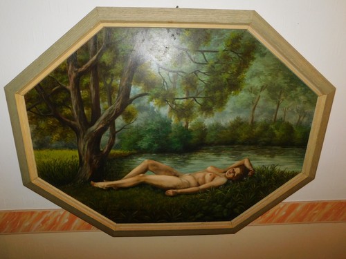Dipinto atto una donna nuda - atto,